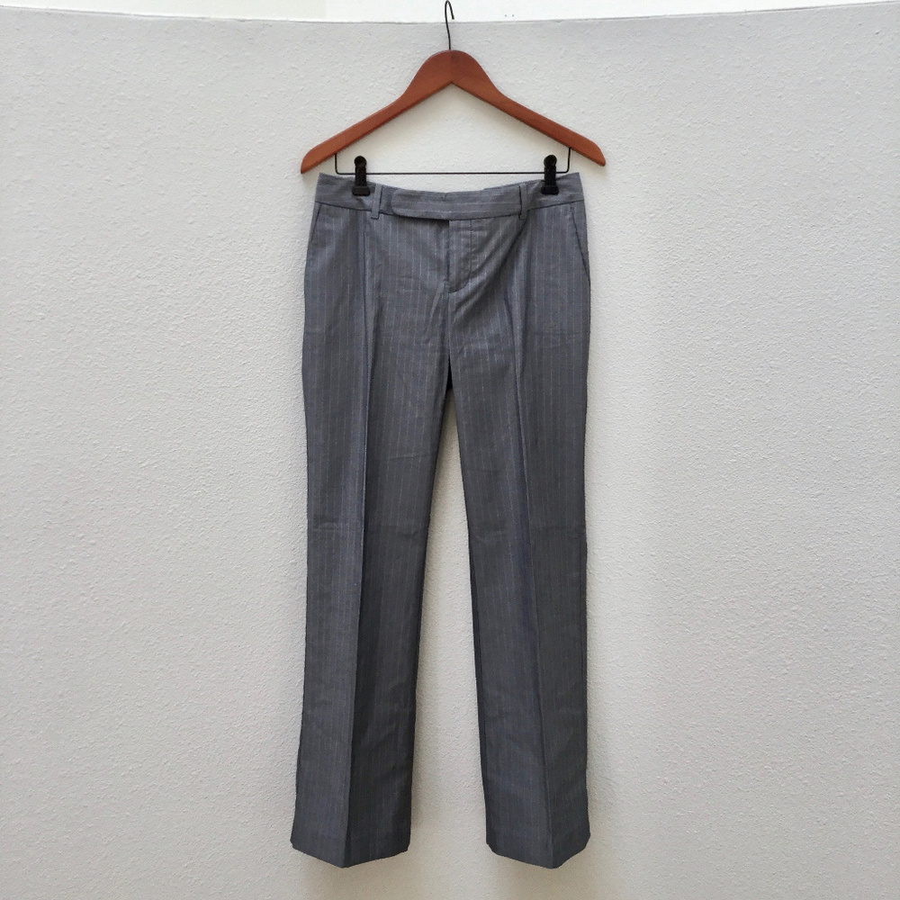 Banana Republic cotton herringbone grey suit pants